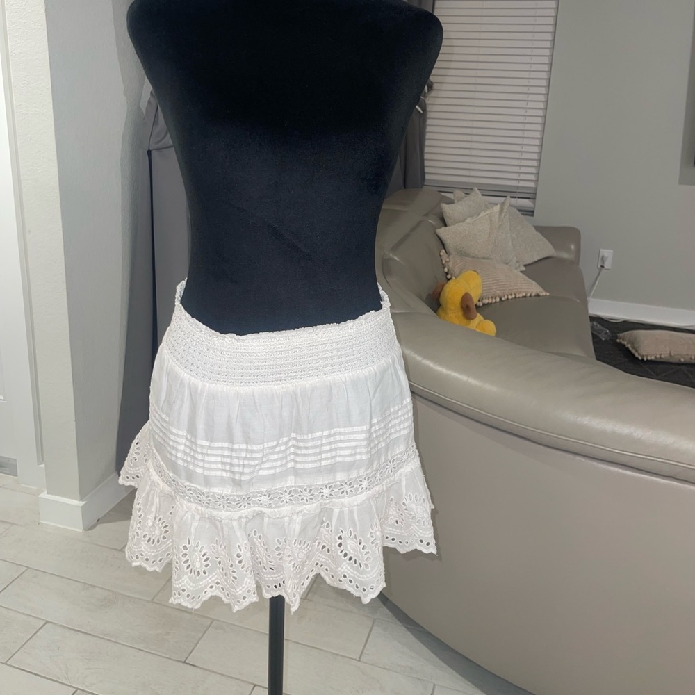 LoveShackFancy ruffle Mini Skirt SZ Small - Picture 2 of 6
